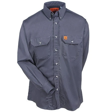 Wrangler Riggs Shirts: Men's Grey FR3W5 GY Flame Resistant Long Sleeve Shirt - Image 3